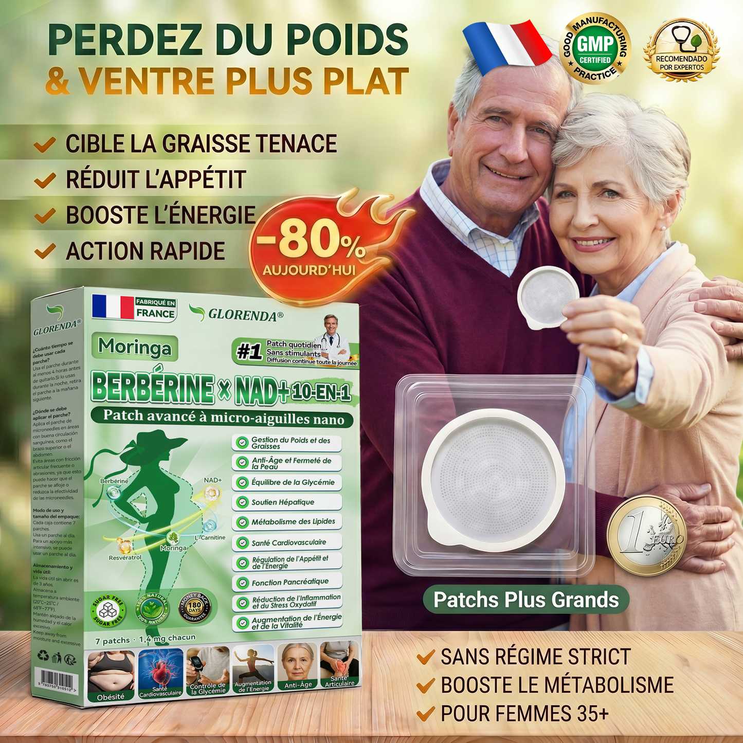 𝑩𝒐𝒖𝒕𝒊𝒒𝒖𝒆 𝒐𝒇𝒇𝒊𝒄𝒊𝒆𝒍𝒍𝒆 | 🔥 Plus que 10 boîtes ! 30 % de réduction ! Le patch GLORENDA® Moringa · Berberine × NAD+ 10-en-1, testé et sûr, soutient le poids, la glycémie, la digestion et l’énergie avec 4 à 6 patchs pour des résultats durables !